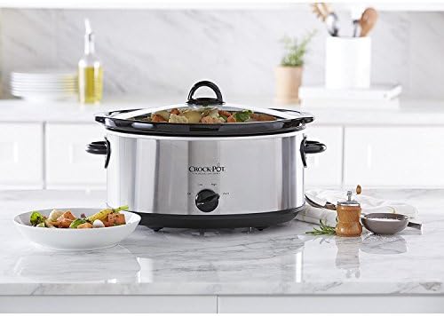 7 Quart Oval Manual Slow Cooker – Stainless Steel - Curated Catalog E5