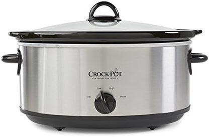 7 Quart Oval Manual Slow Cooker – Stainless Steel - Curated Catalog E5