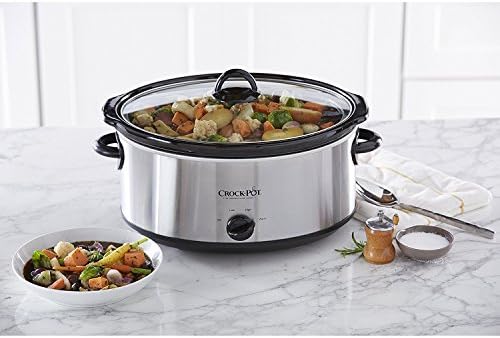 7 Quart Oval Manual Slow Cooker – Stainless Steel - Curated Catalog E5