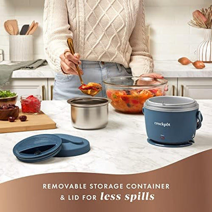 Electric Lunch Box Food Warmer 20oz – Faded Blue - Curated Catalog N3
