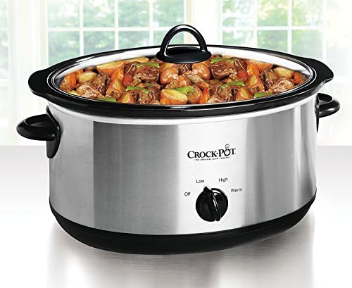 7 Quart Oval Manual Slow Cooker – Stainless Steel - Curated Catalog E5