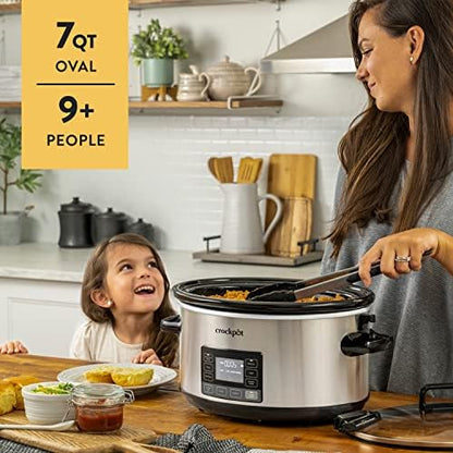 7 Quart Portable Programmable Slow Cooker with Timer - Curated Catalog X8