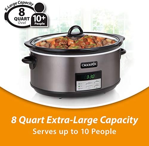 8 Quart Programmable Slow Cooker with Auto Warm - Curated Catalog V6