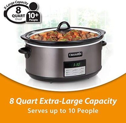 8 Quart Programmable Slow Cooker with Auto Warm - Curated Catalog V6