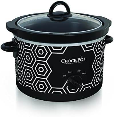 4.5 Quart Portable Slow Cooker – Black & White - Curated Catalog N4