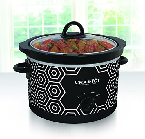 4.5 Quart Portable Slow Cooker – Black & White - Curated Catalog N4