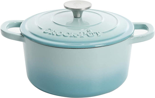 3 Quart Enameled Cast Iron Dutch Oven – Aqua - Curated Catalog M9