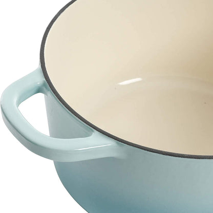 3 Quart Enameled Cast Iron Dutch Oven – Aqua - Curated Catalog N1