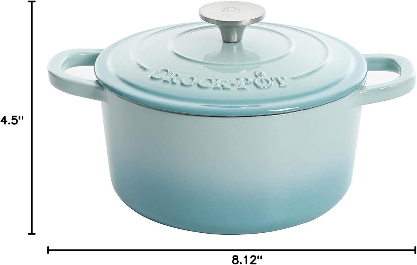 3 Quart Enameled Cast Iron Dutch Oven – Aqua - Curated Catalog N1