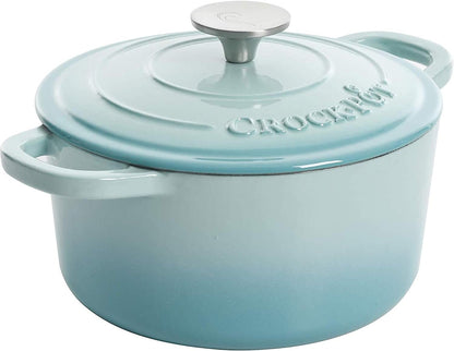 3 Quart Enameled Cast Iron Dutch Oven – Aqua - Curated Catalog N1